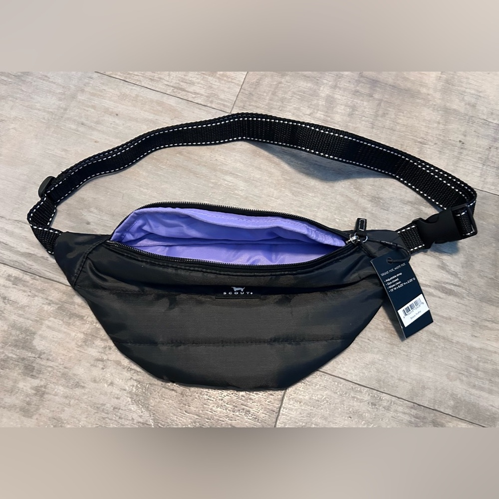 NWT SCOUT Sun Belt Black Puffer Fanny Pack